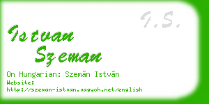istvan szeman business card