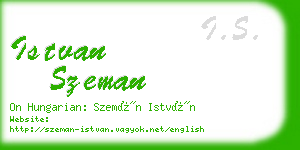 istvan szeman business card